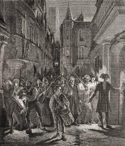 Paris bevoktet av folket, gravert av Pannemaker-Ligny (gravering) av H. de la (after) Charlerie