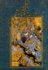 Folio fra Mantiq al-Tayr The Language of the Birds, av Attar, c1600. av Habib Allah