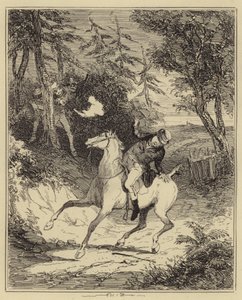 Luddittene skyter Mr Horsfall (gravering) av Hablot Knight (1815 92) (after) Browne