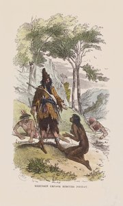 Robinson redder fredag (farget gravering) av after Hablot Knight Browne