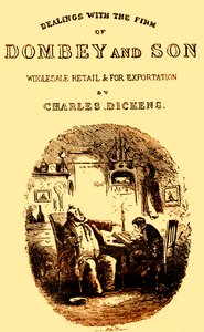 Dombey & Son av Charles Dickens. Tittelside av Hablot Knight Browne