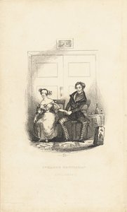 Frontispice til The Strange Gentleman: A Comic Burletta, av Charles Dickens (1812-70) av Hablot Knight Browne