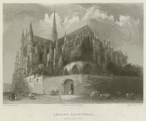 Amiens katedral, South East View av Hablot Knight Browne