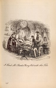 I Find Mr Barkis Going Out with the Tide, fra David Copperfield av Charles Dickens (1812-70) av Hablot Knight Browne