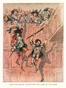 Illustrasjon for Barnaby Rudge. av Hablot Knight Browne