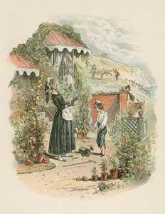 Scene fra David Copperfield av Charles Dickens, 1849-1850 av Hablot Knight Browne