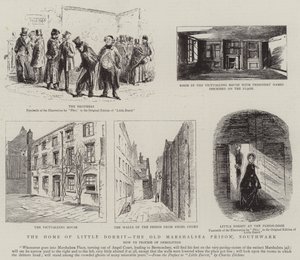 Hjemmet til Lille Dorrit, Old Marshalsea Prison, Southwark av Hablot Knight Browne