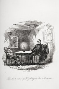 Det siste besøket av Heyling til den gamle mannen, illustrasjon fra `The Pickwick Papers
