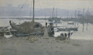 Tanabe havn av Hachir Nakagawa