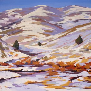 Marsmelodi, ca. 2025 (olje på lerret) av Hadley Rampton