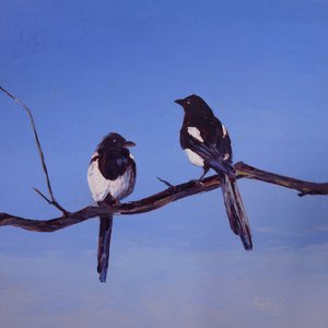 Tete-à-Tete, ca. 2025 (olje på masonitt) av Hadley Rampton