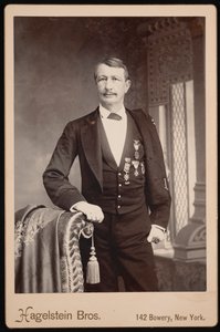 Portrett av J. Watts John Watts De Peyster 1821-1907, før 1896. av Hagelstein Bros