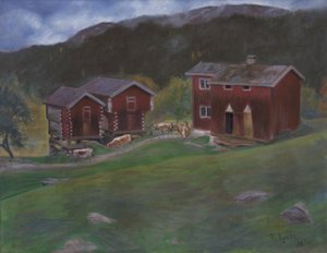 Gårdstun på Åse i Telemarken, Norge