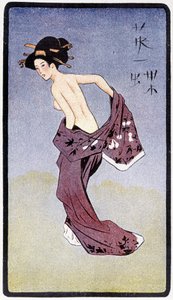 Ung japansk strippet - i "" japansk dukke"" av Félicien Champsaur, ill. Hanafusa Itcho, Paris