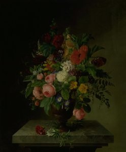 En vase med blomster av Hanne Hellesen