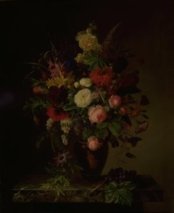 En vase med blomster av Hanne Hellesen