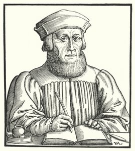 Johannes Aventinus , bayersk renessansehumanist, historiker og filolog (gravering)