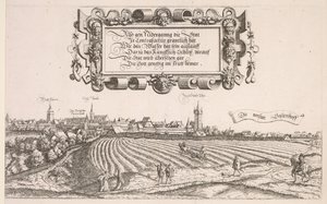 Panoramautsikt over Nürnberg: Høyre del, 1552.