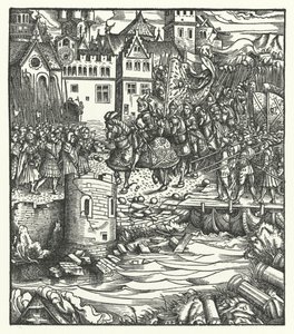 Erkehertug Maximilian av Østerrike kommer inn i Utrecht av Hans (after) Burgkmair
