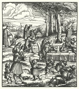 Erkehertug Maximilian av Østerrike med lekekameratene sine som barn (gravering) av Hans (after) Burgkmair