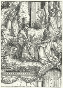 Maximilian I, den hellige romerske keiseren, og hans kone Maria av Burgund (gravering)