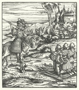 Scene fra det andre flamske opprøret mot Habsburg-styret av Hans (after) Burgkmair