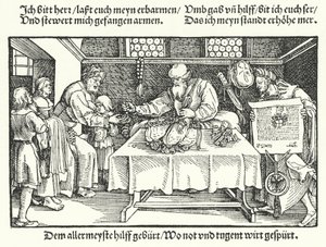 Velgjøreren (gravering) av Hans (after) Burgkmair