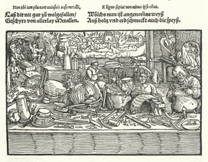 Kobbersmeden (gravering) av Hans (after) Burgkmair