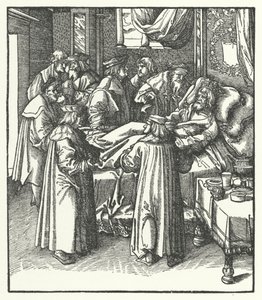 Døden til den hellige romerske keiser Fredrik III av Hans (after) Burgkmair