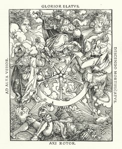 Tresnitt fra De Remediis Giantum Fortunae (Remedies for Fortune Fair and Foul) av Petrarch (gravering) av Hans (after) Burgkmair