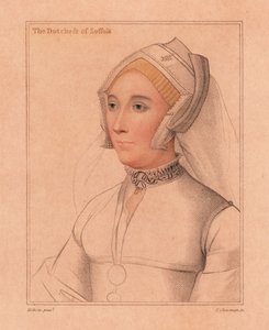 Catherine Brandon, hertuginne av Suffolk., 1812 (gravering) av Hans (after) Holbein the Younger