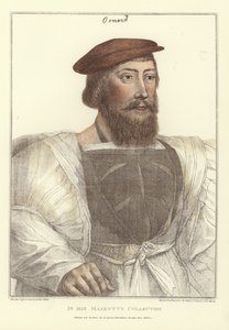 James Butler, gravert av Francesco Bartolozzi (1727-1815) (farget gravering) av Hans (after) Holbein the Younger
