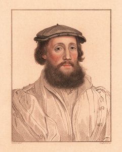 Portrett av en ukjent mann, hoff til kong Henry VIII, ca. 1532., 1812 (gravering) av Hans (after) Holbein the Younger