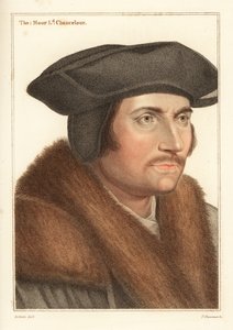 Sir Thomas More, Lord Chancellor til kong Henry VIII., 1812 (gravering) av Hans (after) Holbein the Younger