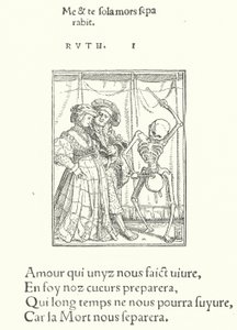 Bruden og brudgommen (gravering) av Hans (after) Holbein the Younger