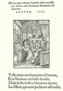 Kanoninnen eller nonnen (gravering) av Hans (after) Holbein the Younger