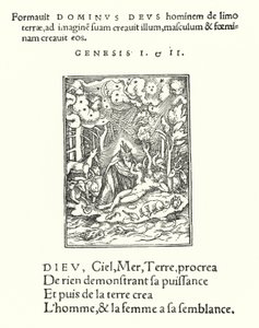 Skapelsen (gravering) av Hans (after) Holbein the Younger