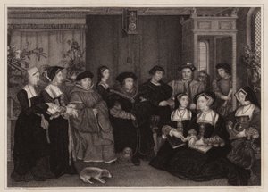 Familien til Sir Thomas More (gravering) av Hans (after) Holbein the Younger