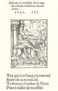 The Mendicant Friar, eller Monk (gravering) av Hans (after) Holbein the Younger