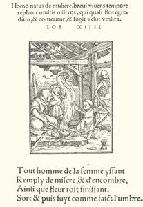 Moren og det lille barnet (gravering) av Hans (after) Holbein the Younger