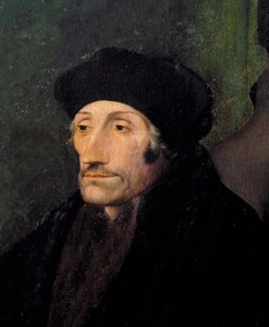 Portrett av Erasmus av Rotterdam, nederlandsk humanist av Hans (attr. to) Holbein the Younger