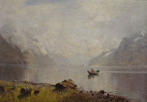 From Sognefjorden (oil on canvas) av Hans Andreas Dahl