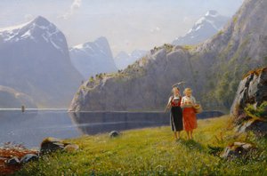 Sommerdag på Balestrand (olje på lerret)
