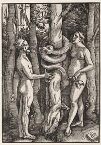 Adam og Eva, ca. 1514. av Hans Baldung