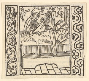Caring for the Dead, illustrasjon fra Speculum Passionis, 1507, 1507. av Hans Baldung