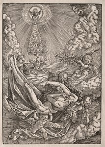 Kristus båret til himmelen av engler, ca. 1515-1517. av Hans Baldung