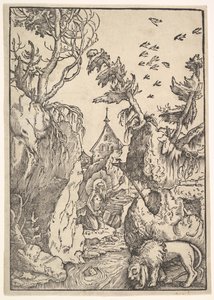 St. Hieronymus i ørkenen, ca. 1511. av Hans Baldung