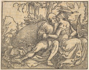 Det sjette av ti bud, fra The Toe Commandment. av Hans Baldung