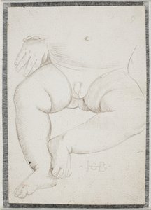 En liten guttmage, fang, bein og en hånd med armbånd av Hans Baldung Grien