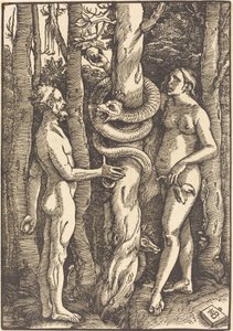 Adam og Eva med slange av Hans Baldung Grien